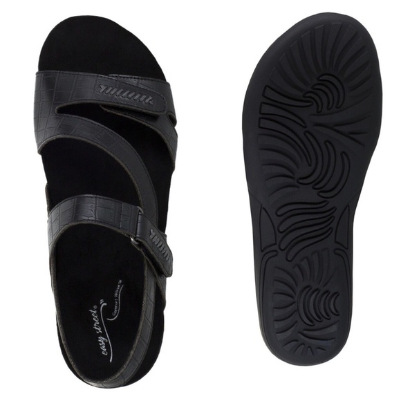 🆕Black comfy sandals by Easy Street. - Picture 2 of 6